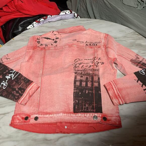 Si tu veux men’s red jean jacket size medium - Picture 6 of 8